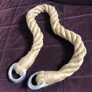 ONE SINGLE Jute Thick Rope Curtain Tieback, Nautical Hemp Tieback